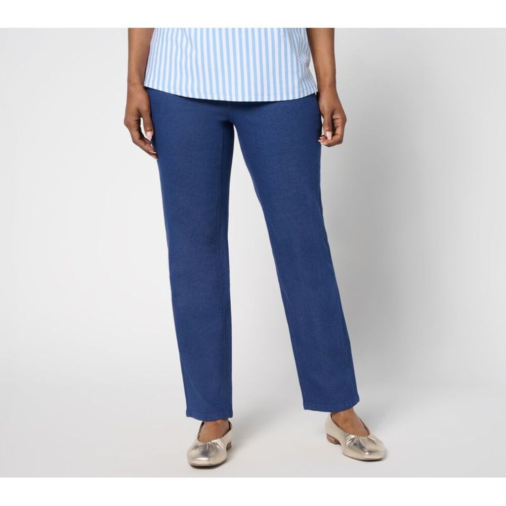 Denim & Co. Women's Pants Sz 14 Tall Classic Colored Ankle Jeans Blue A687859